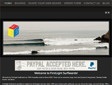 Tablet Screenshot of firstlightsurfboards.com.au